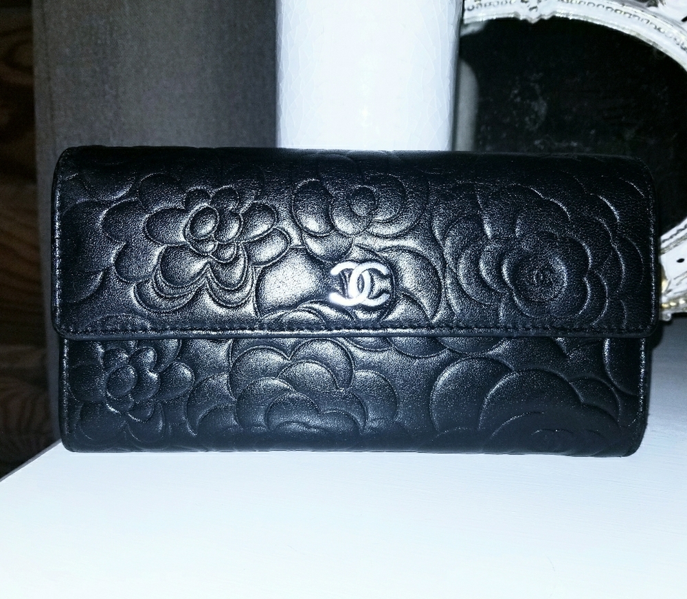 SOLD Authentic Chanel Camellia Wallet